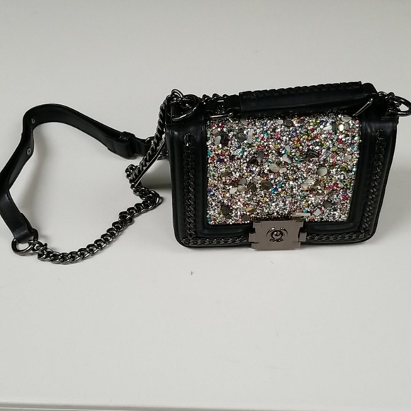 NWT Boy Flap Handbag w/ Rhinestones & Chain Strap - Picture 5 of 5